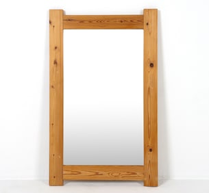 SWEDISH PINE WALL MIRROR C. 1970S