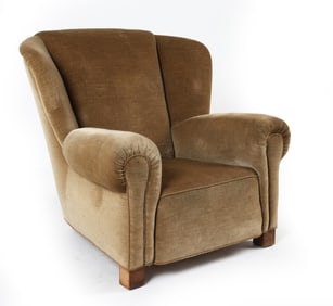 OTTO SCHULZ STYLE MOHAIR LOUNGE CHAIR C. 1950S