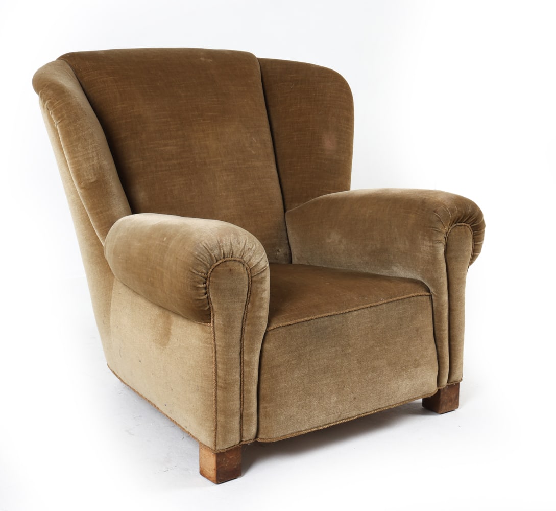 OTTO SCHULZ STYLE MOHAIR LOUNGE CHAIR C. 1950S (1 of 16)