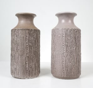 PAIR OF WEST GERMAN CERAMIC VASES C. 1970S