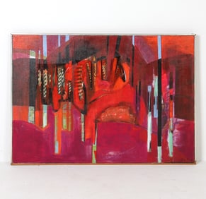 JOAN MILLER (20TH C.) ABSTRACT O/C