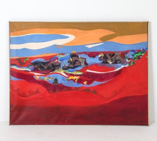 JOAN MILLER (20TH C.) ABSTRACT A/C