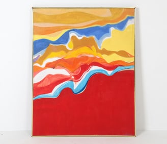 JOAN MILLER (20TH C.) ABSTRACT A/C