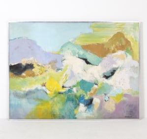 JOAN MILLER (20TH C.) ABSTRACT O/C