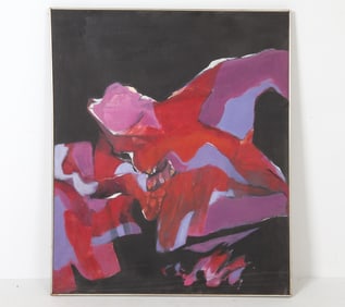 JOAN MILLER (20TH C.) ABSTRACT O/C