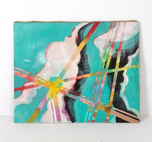 JOAN MILLER (20TH C.) ABSTRACT A/C