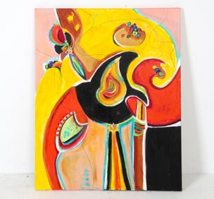 JOAN MILLER (20TH C.) ABSTRACT A/C
