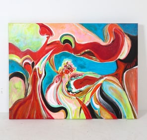 JOAN MILLER (20TH C.) ABSTRACT A/C