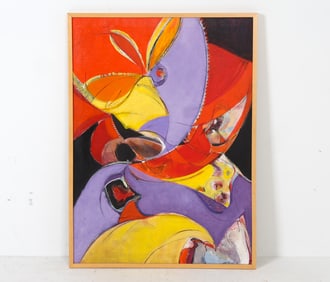 JOAN MILLER (20TH C.) ABSTRACT O/C