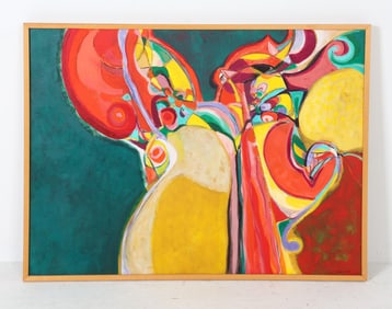 JOAN MILLER (20TH C.) ABSTRACT A/C