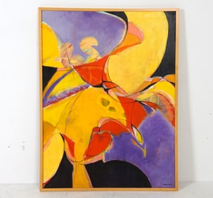 JOAN MILLER (20TH C.) ABSTRACT A/C