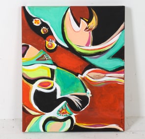 JOAN MILLER (20TH C.) ABSTRACT A/C