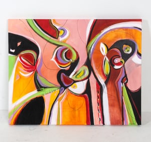 JOAN MILLER (20TH C.) ABSTRACT A/C