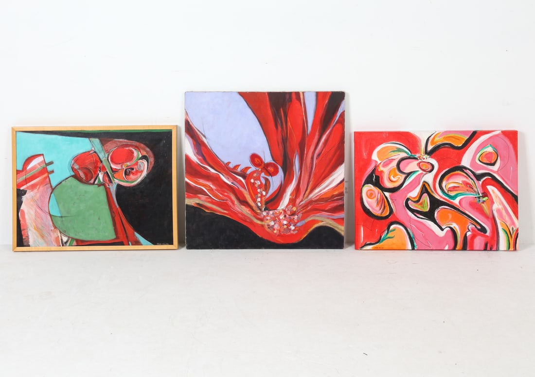 (3) JOAN MILLER (20TH C.) ABSTRACT A/C (1 of 12)