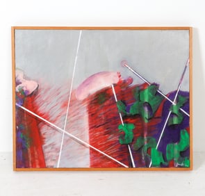 JOAN MILLER (20TH C.) ABSTRACT A/C