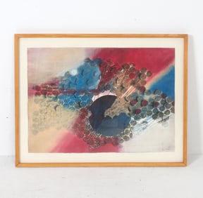 JOAN MILLER (20TH C.) ABSTRACT PASTEL