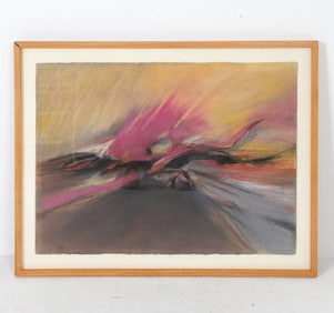 JOAN MILLER (20TH C.) ABSTRACT PASTEL