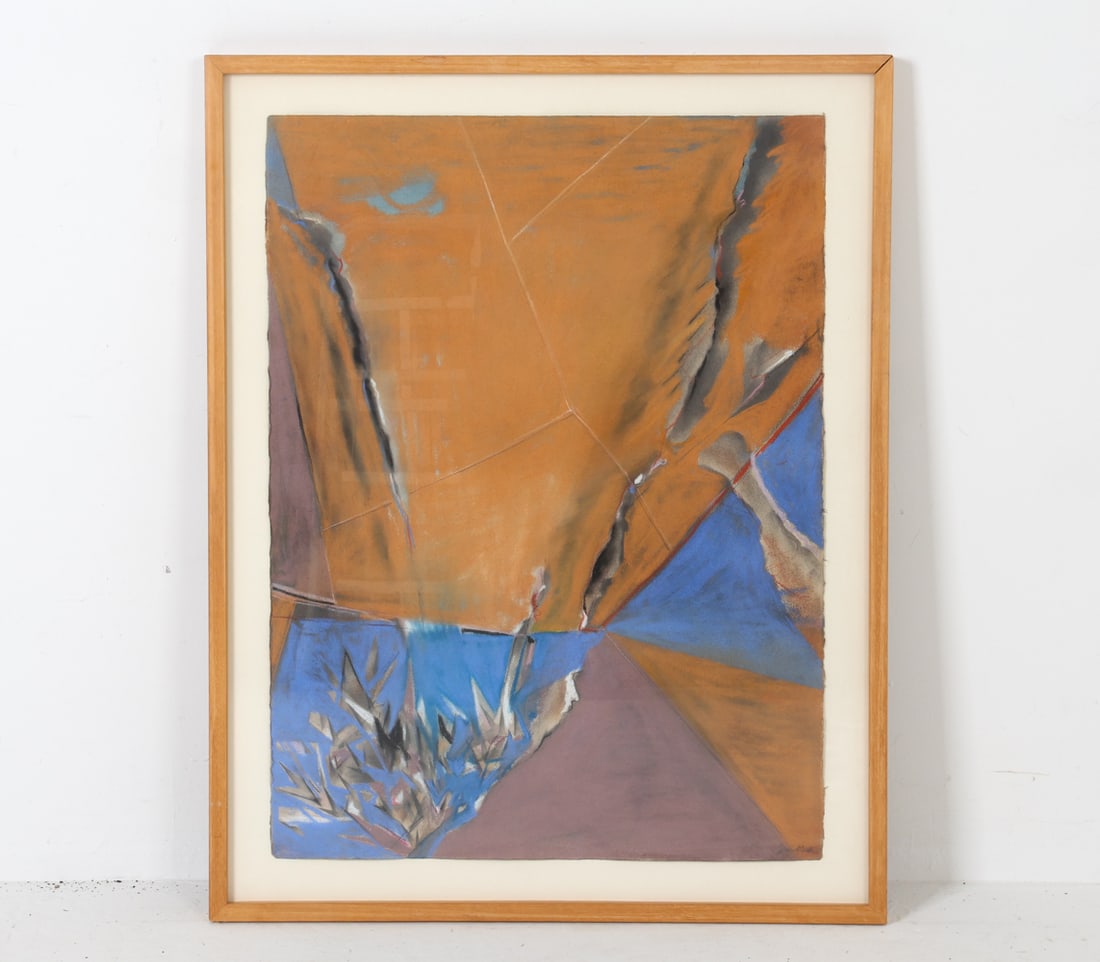 JOAN MILLER (20TH C.) ABSTRACT PASTEL (1 of 9)