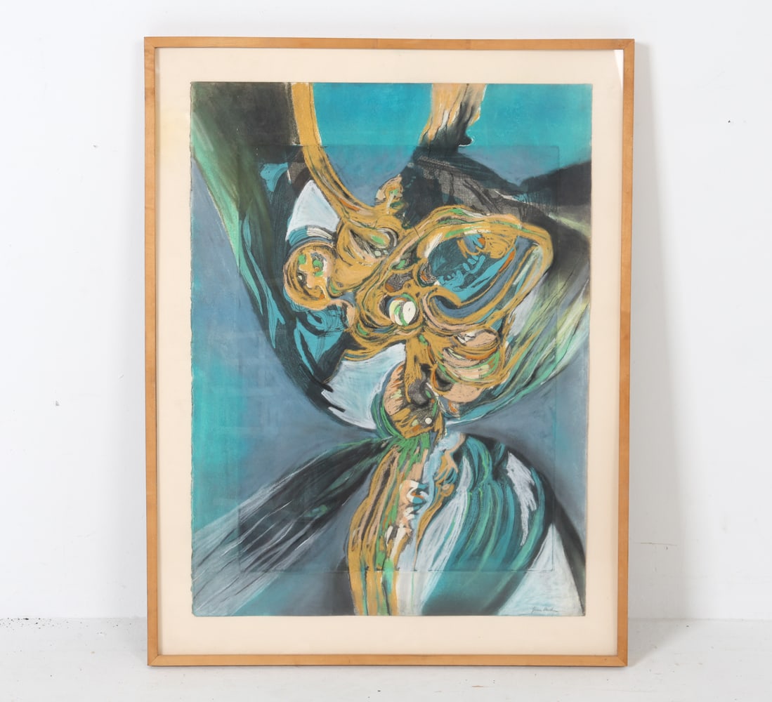 JOAN MILLER (20TH C.) ABSTRACT PASTEL (1 of 9)