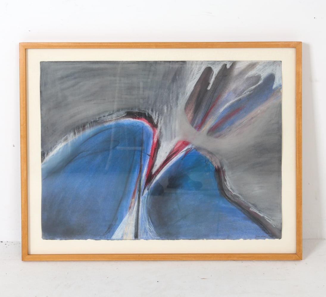 JOAN MILLER (20TH C.) ABSTRACT PASTEL (1 of 10)