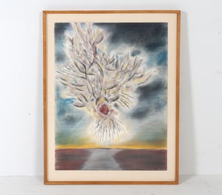 JOAN MILLER (20TH C.) ABSTRACT PASTEL