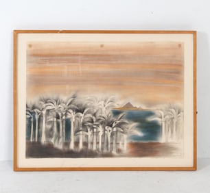 JOAN MILLER (20TH C.) ABSTRACT PASTEL