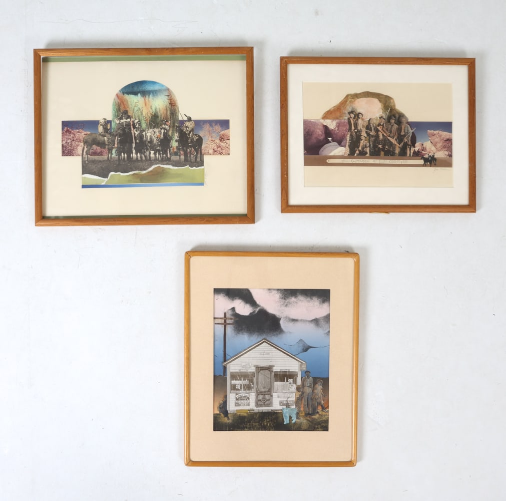 (3) JOAN MILLER (20TH C.) ABSTRACT MIXED MEDIA (1 of 12)