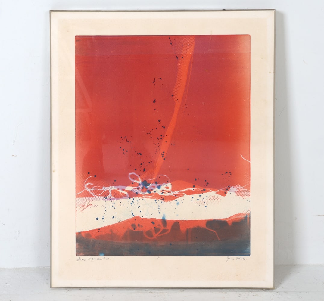 JOAN MILLER (20TH C.) ABSTRACT PRINT (1 of 9)