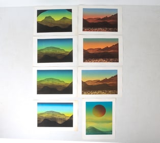 JOAN MILLER (20TH C.) ABSTRACT PRINT GROUPING