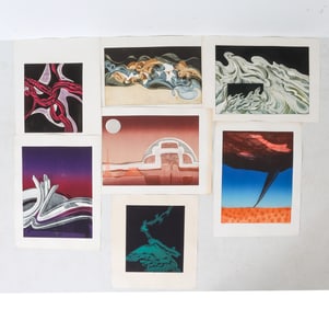 JOAN MILLER (20TH C.) ABSTRACT PRINT GROUPING