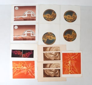 JOAN MILLER (20TH C.) ABSTRACT PRINT GROUPING