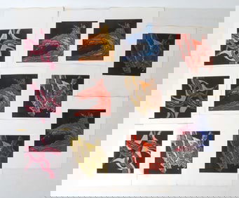 JOAN MILLER (20TH C.) ABSTRACT PRINT GROUPING