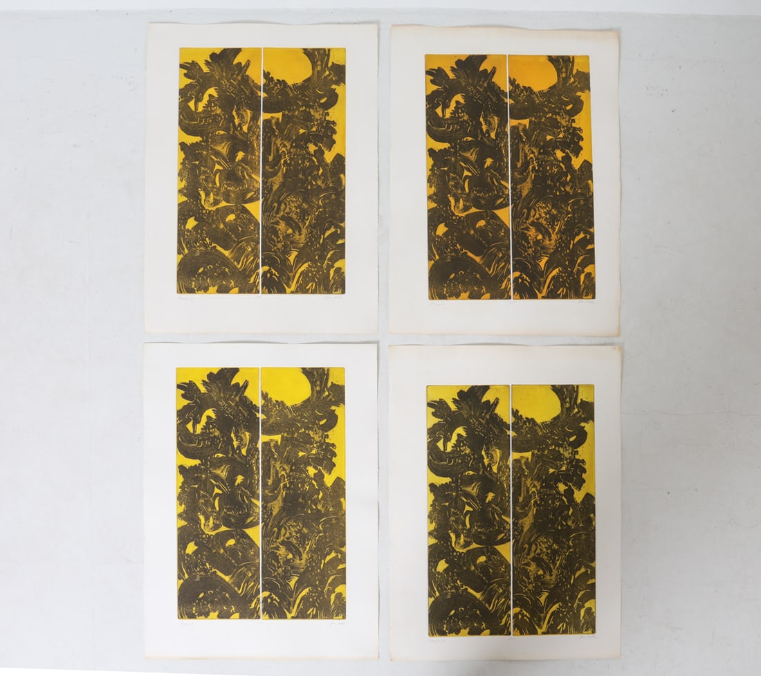 JOAN MILLER (20TH C.) ABSTRACT PRINT GROUPING (1 of 8)