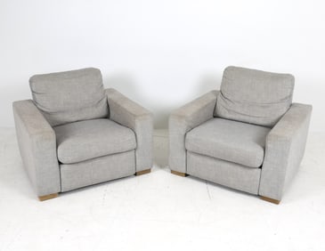 PAIR OF RECLINING LOUNGE CHAIRS