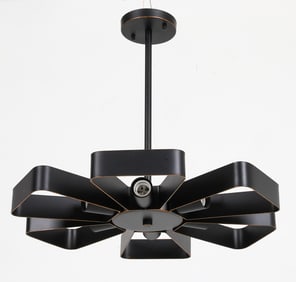 CONTEMPORARY STEEL PENDANT CHANDELIER