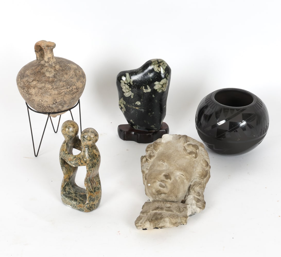 STONEWARE & CERAMIC GROUPING INCL. PRE-COLUMBIAN (1 of 9)