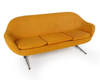 ATTR. OVERMAN SCANDINAVIAN SPACE AGE SOFA 1960S