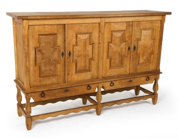HENNING KJAERNULF DANISH OAK SIDEBOARD C. 1970S