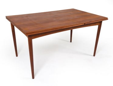 DANISH TEAK EXTENDING DINING TABLE C. 1960S