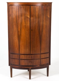 JOHANNES SORTH ROSEWOOD CORNER CABINET C. 1960S