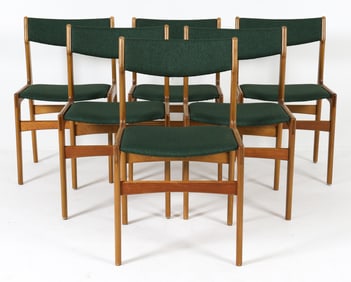 (6) ERIK BUCH DANISH TEAK DINING CHAIRS C. 1960S