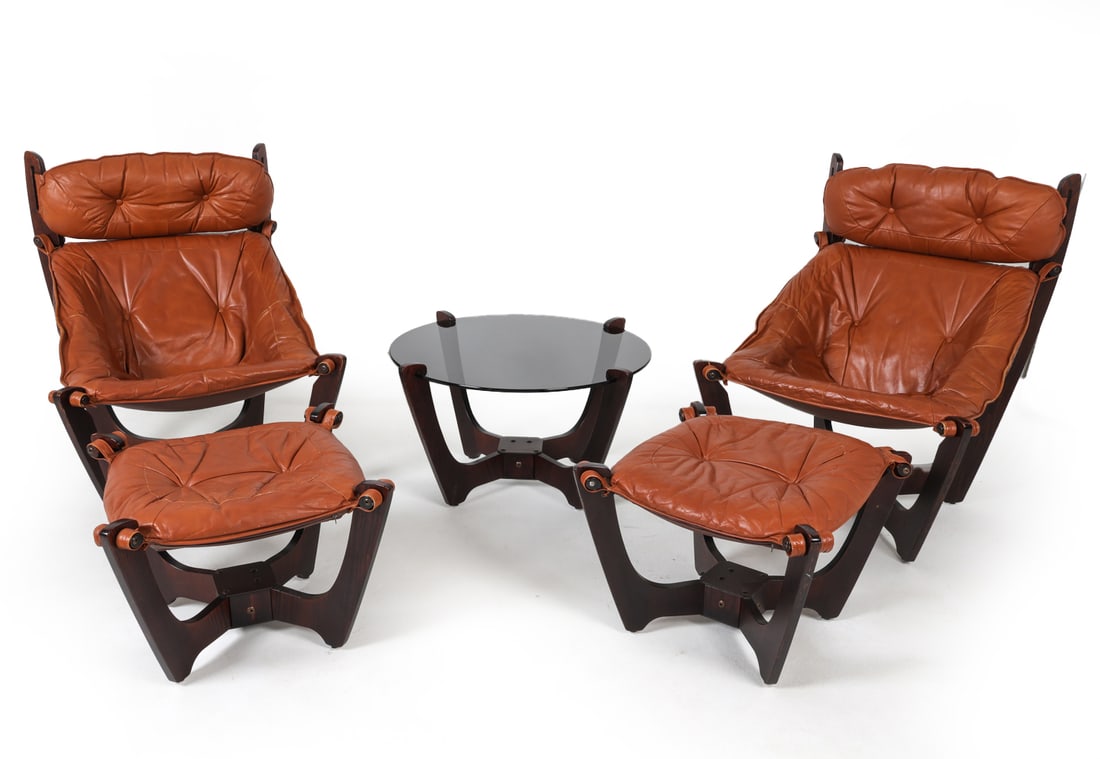 ODD KNUTSEN 'LUNA' LOUNGE CHAIR SUITE C. 1970S (1 of 16)
