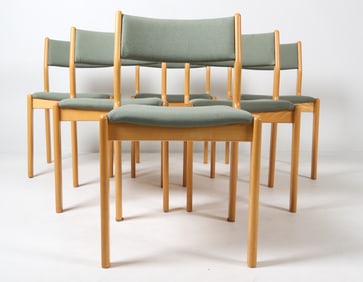 (6) ERIK BUCH DANISH BEECH DINING CHAIRS C. 1960S
