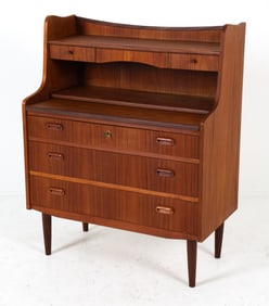 DANISH TEAK SECRETARY VANITY CHEST C. 1960S