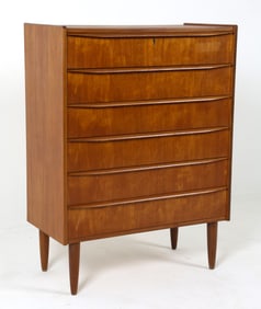 DANISH TEAK CHEST OF DRAWERS C. 1960S