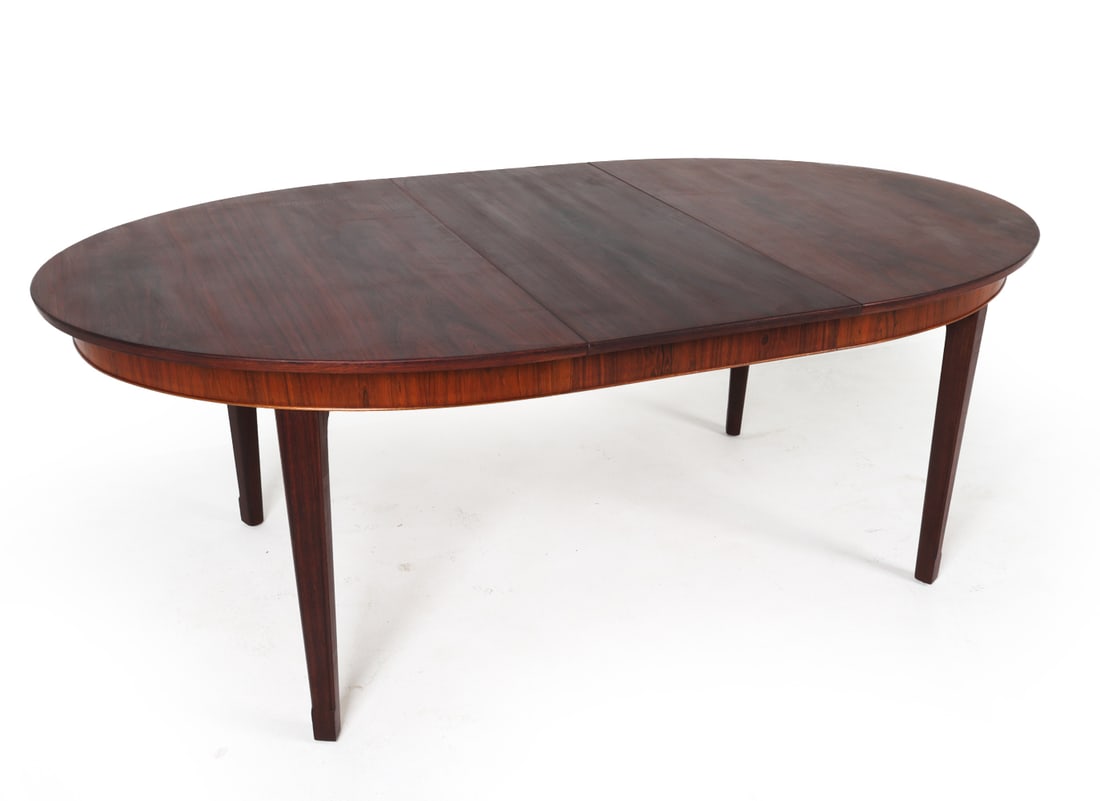 SKOVBY STYLE ROSEWOOD EXTENDING DINING TABLE (1 of 18)