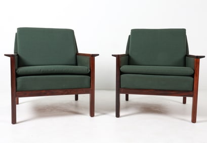 ILLUM WIKKELSO STYLE ROSEWOOD LOUNGE CHAIRS 1960S