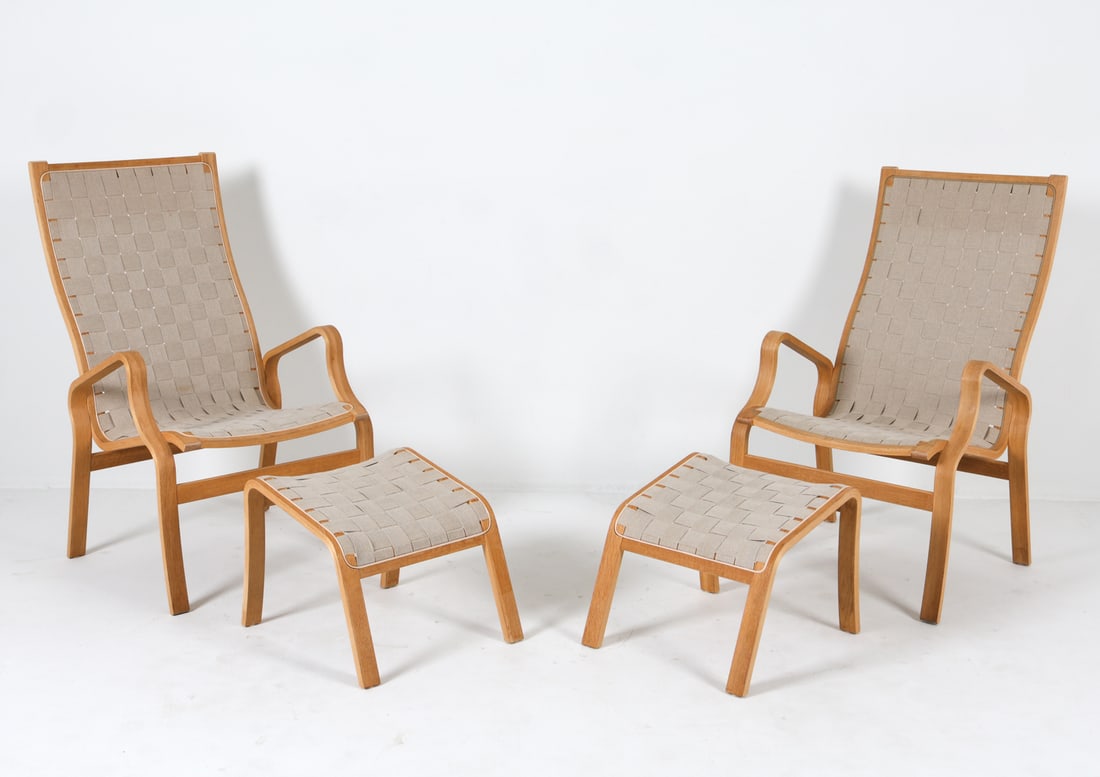 FINN OSTERGAARD OAK LOUNGE CHAIRS 1960S (1 of 13)