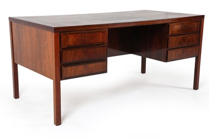 OMANN JUN DANISH ROSEWOOD WRITING DESK C. 1960S