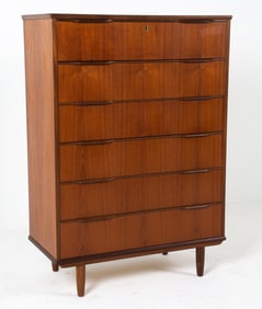 ATTR. EJSING DANISH TEAK CHEST OF DRAWERS C. 1960S